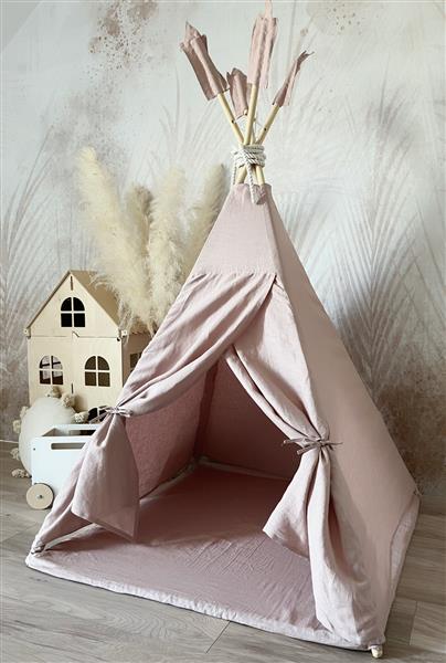 Grote foto tipi tent linnen powder pink powder pink kinderen en baby overige