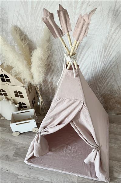 Grote foto tipi tent linnen powder pink powder pink kinderen en baby overige
