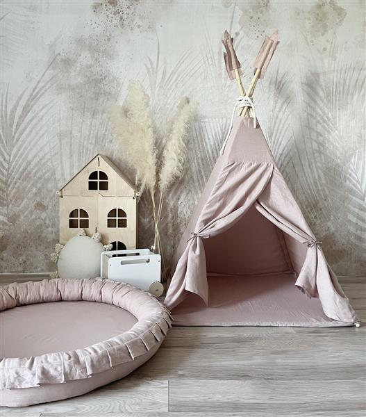 Grote foto tipi tent linnen powder pink powder pink kinderen en baby overige