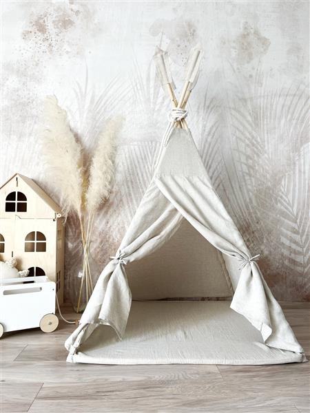 Grote foto tipi tent linnen naturel naturel kinderen en baby overige