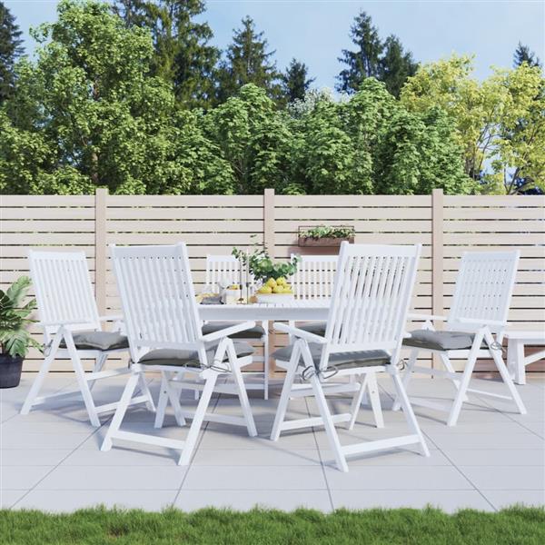 Grote foto vidaxl stoelkussens 6 st 50x50x7 cm oxford stof grijs huis en inrichting woningdecoratie
