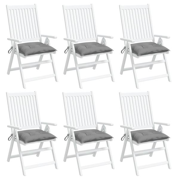 Grote foto vidaxl stoelkussens 6 st 50x50x7 cm oxford stof grijs huis en inrichting woningdecoratie