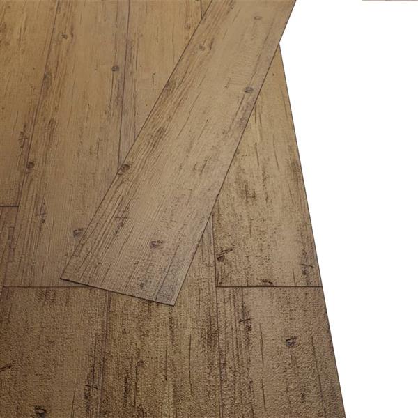 Grote foto vidaxl vloerplanken zelfklevend 5 02 m 2 mm pvc walnoot bruin doe het zelf en verbouw tegels
