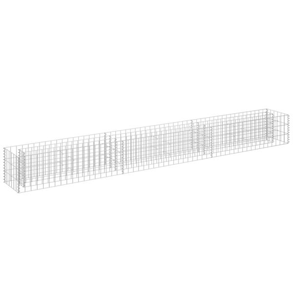 Grote foto vidaxl gabion plantenbak verhoogd 270x30x30 cm gegalvaniseerd staal tuin en terras overige tuin en terras