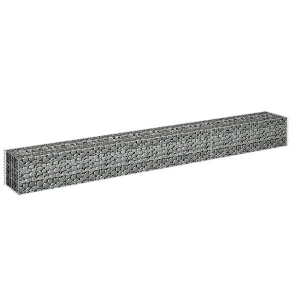Grote foto vidaxl gabion plantenbak verhoogd 270x30x30 cm gegalvaniseerd staal tuin en terras overige tuin en terras