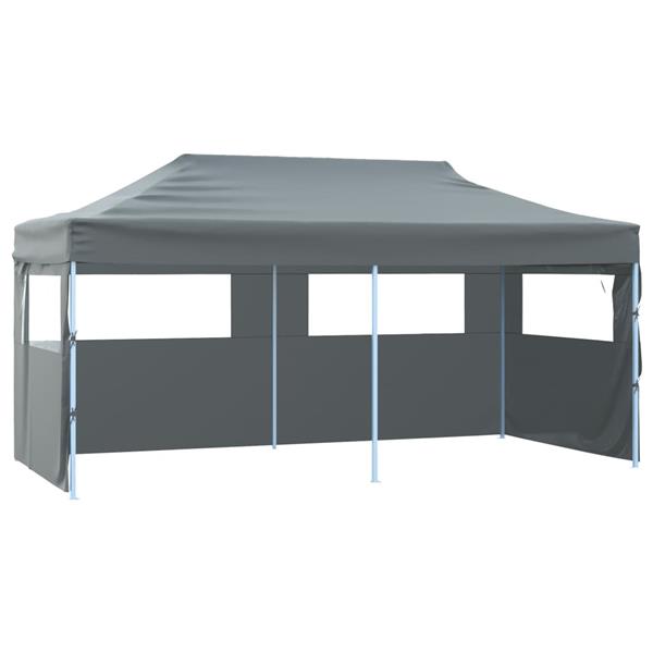 Grote foto vidaxl partytent met 4 zijwanden inklapbaar 3x6 m staal antraciet tuin en terras overige tuin en terras