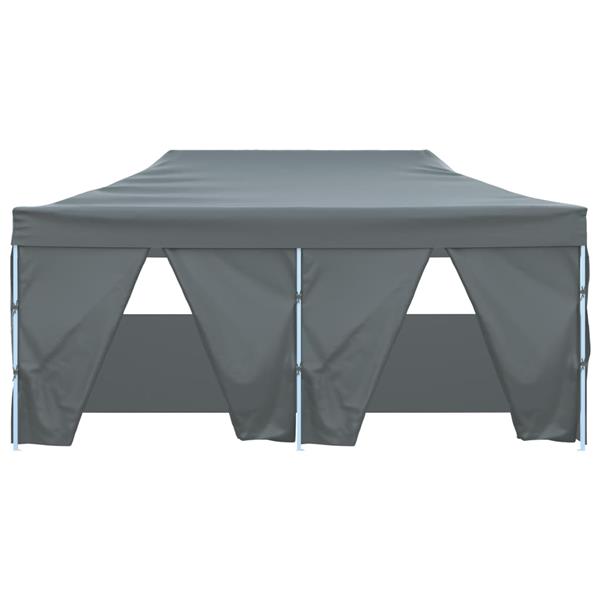 Grote foto vidaxl partytent met 4 zijwanden inklapbaar 3x6 m staal antraciet tuin en terras overige tuin en terras