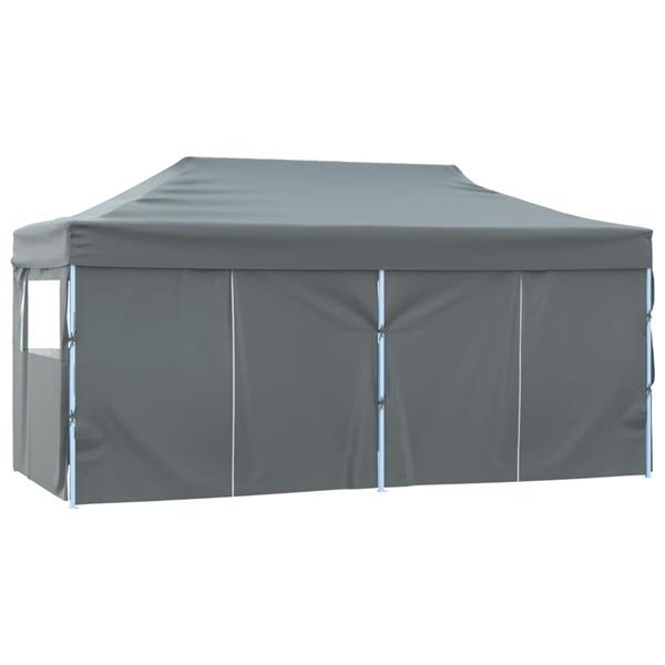 Grote foto vidaxl partytent met 4 zijwanden inklapbaar 3x6 m staal antraciet tuin en terras overige tuin en terras