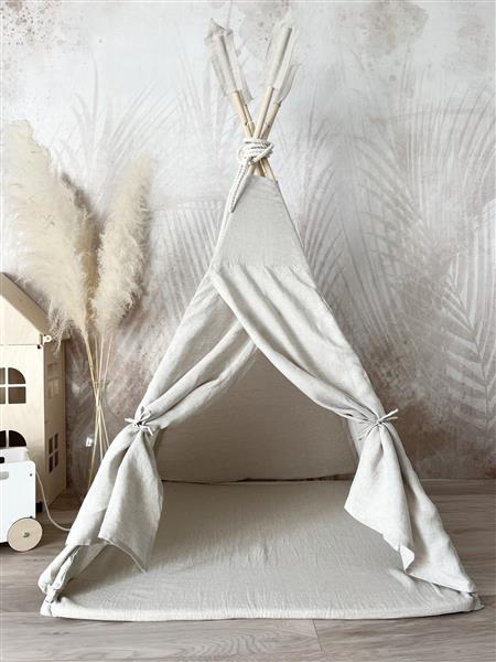 Grote foto tipi tent linnen naturel naturel kinderen en baby overige