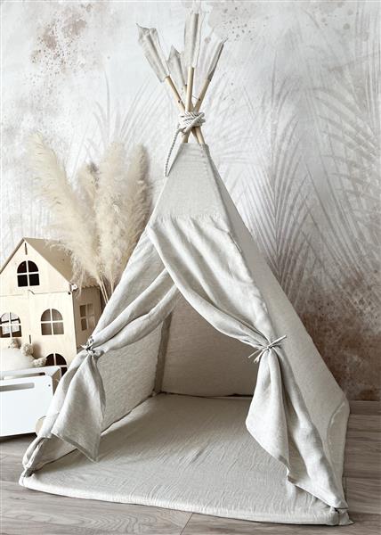 Grote foto tipi tent linnen naturel naturel kinderen en baby overige