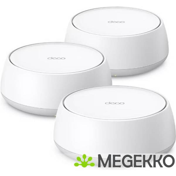 Grote foto tp link deco be25 3 pack mesh wifi systeem dual band 2.4 ghz 5 ghz wi fi 7 802.11be wit 2 int computers en software netwerkkaarten routers en switches