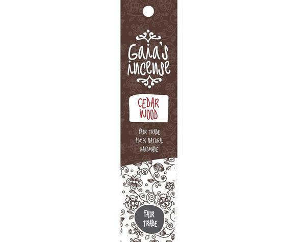 Grote foto gaia incense cedarwood 15 sticks huis en inrichting woningdecoratie