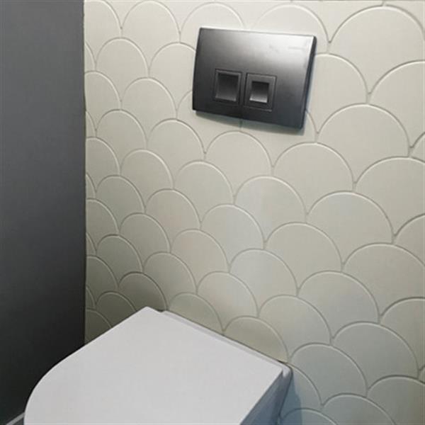 Grote foto glans ivoor schubben tegels beige scales druppel wandtegels 14x16 cm 0 43m doe het zelf en verbouw tegels
