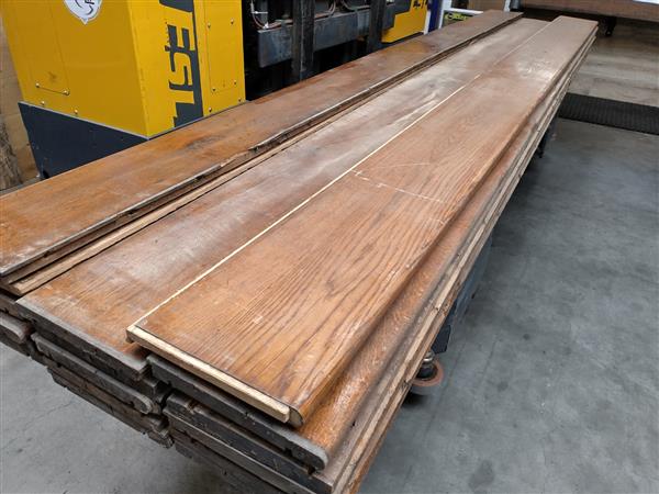 Grote foto kerkbank zitting 35x290 440cm eiken doe het zelf en verbouw hout en planken