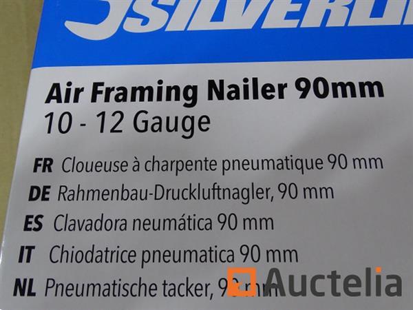 Grote foto grote pneumatische spijkermachine 90 mm silverline doe het zelf en verbouw gereedschappen en machines