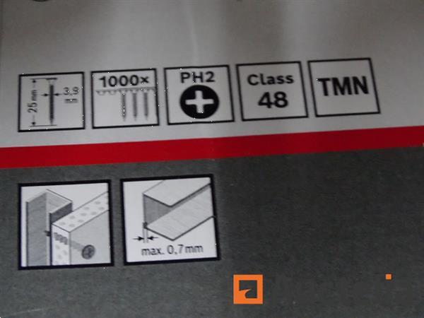 Grote foto 4000 stripschroeven voor bosch gyproc 3 9 x 25 mm metaal doe het zelf en verbouw onderdelen en accessoires