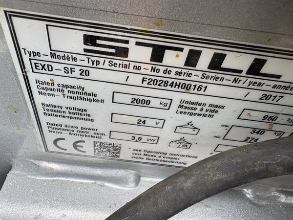 Grote foto vs 22198 elektrische stapelaar still exd s20 bj2017 1.580mm doe het zelf en verbouw hefwerktuigen