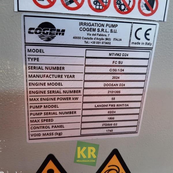 Grote foto cogem d24 fms80 3 motorpompset 696041 agrarisch beregeningapparatuur