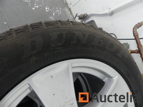 Grote foto set van 4 banden op aluminium velgen agrarisch wielen