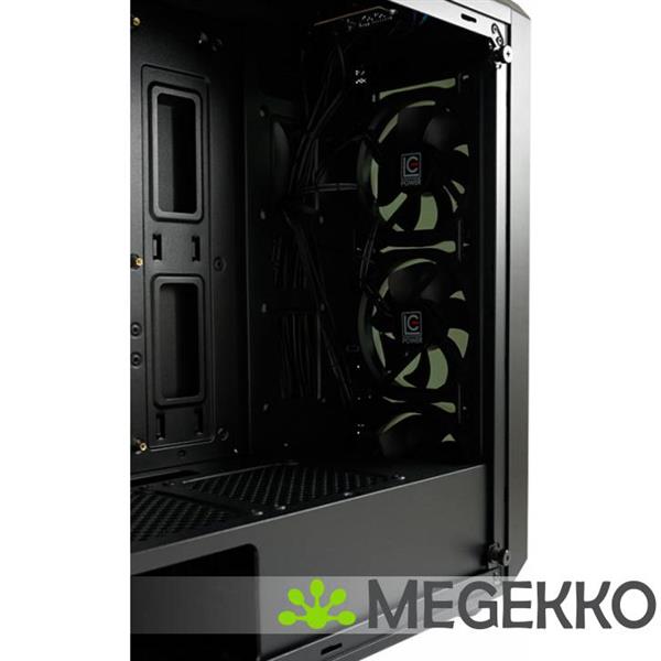 Grote foto lc power gaming 703b midi toren zwart computers en software behuizingen en kasten