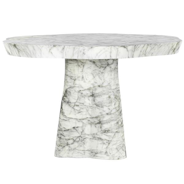 Grote foto eettafel rockyard faux wit marmer 140 cm indoor outdoor richmond interiors huis en inrichting eettafels