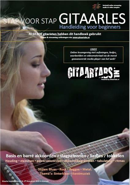 Grote foto stap voor stap gitaarles handboek inclusief online videos streaming samples gitaarles boeken muziek