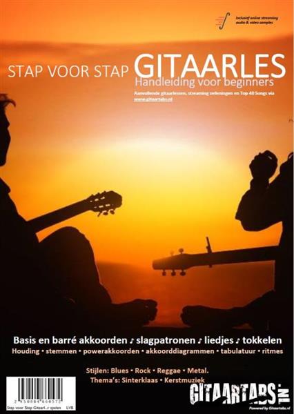 Grote foto stap voor stap gitaarles handboek inclusief online videos streaming samples gitaarles boeken muziek