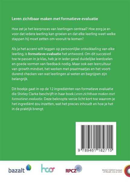 Grote foto leren zichtbaar maken met formatieve evaluatie beknopte uitgave boeken overige boeken
