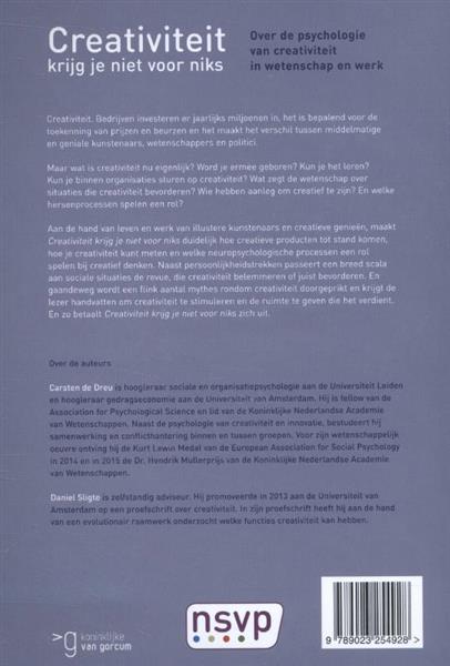 Grote foto creativiteit krijg je niet voor niks boeken psychologie