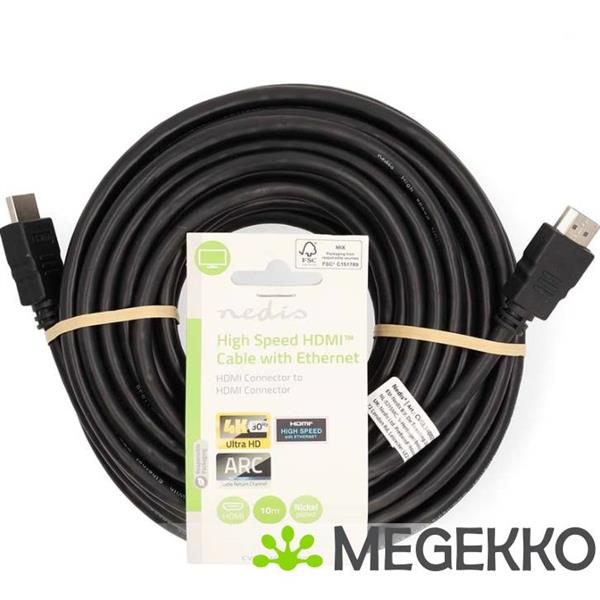 Grote foto nedis cvgl34002bk100 hdmi kabel 10 m hdmi type a standaard zwart computers en software overige computers en software