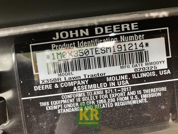 Grote foto john deere x350r 692562 tuin en terras zitmaaiers