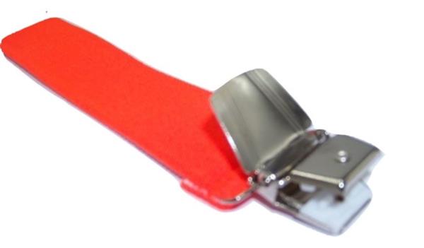 Grote foto fluoriserend oranje bretels met extra sterke clips kleding dames riemen