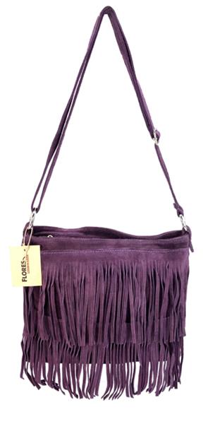 Grote foto back to the sixties suede franje tas paars sieraden tassen en uiterlijk schoudertassen