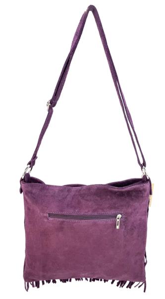 Grote foto back to the sixties suede franje tas paars sieraden tassen en uiterlijk schoudertassen