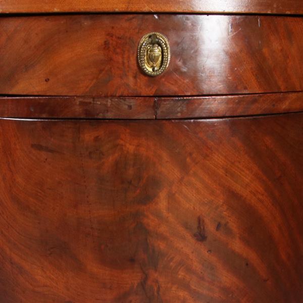 Grote foto lage 1 deurs biedermeier hoekkast met deur en lade hollands ca 1820 no.432715 antiek en kunst stoelen en banken
