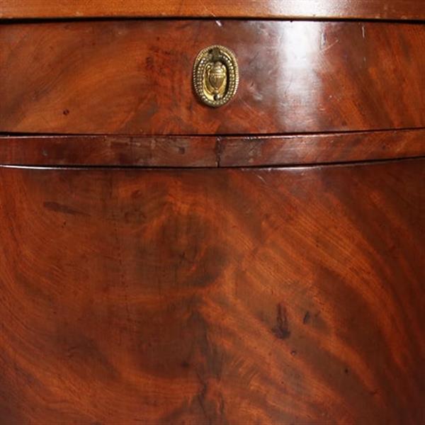 Grote foto lage 1 deurs biedermeier hoekkast met deur en lade hollands ca 1820 no.432715 antiek en kunst stoelen en banken