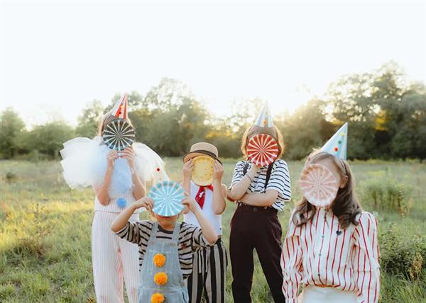 Grote foto borden circus strepen 18cm 6st verzamelen overige verzamelingen