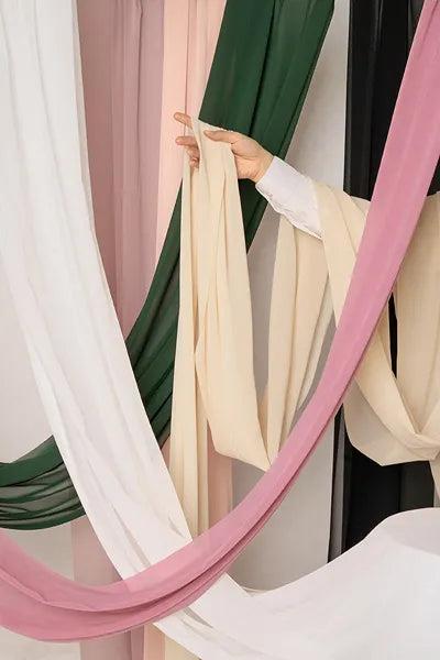 Grote foto chiffon tafelloper donker roze 5m verzamelen overige verzamelingen
