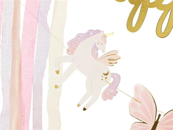 Grote foto unicorn happy birthday letterslinger 230cm verzamelen overige verzamelingen