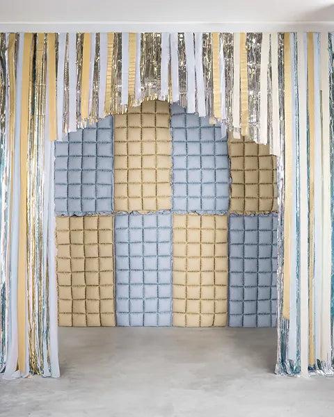 Grote foto folie ballon deurgordijn beige blauw 110cm verzamelen overige verzamelingen