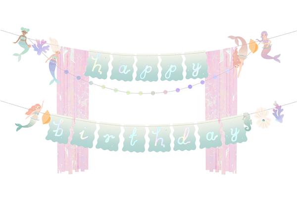 Grote foto happy birthday zeemeermin slinger 130x100cm verzamelen overige verzamelingen