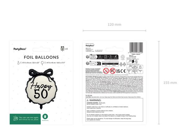 Grote foto happy 50 folie ballon 53cm verzamelen overige verzamelingen