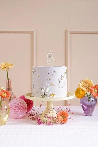 Grote foto cijferkaars 5 jaar beige 6cm verzamelen overige verzamelingen