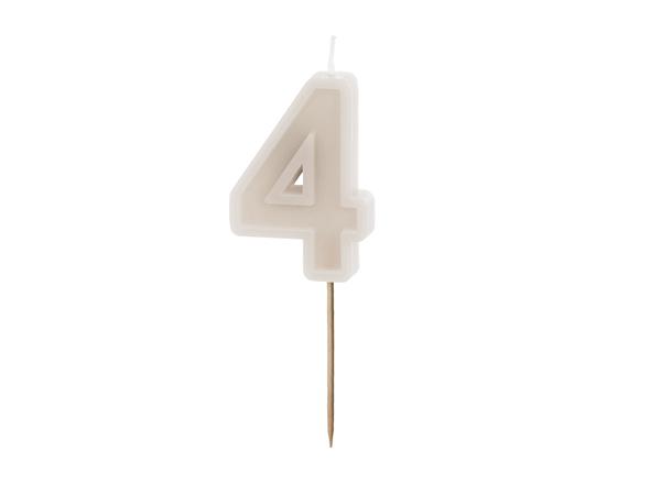 Grote foto cijferkaars 4 jaar beige 6cm verzamelen overige verzamelingen