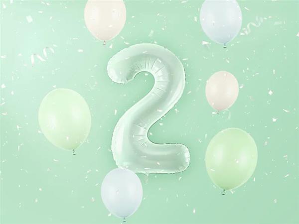 Grote foto cijferballon 2 jaar groen 72cm verzamelen overige verzamelingen