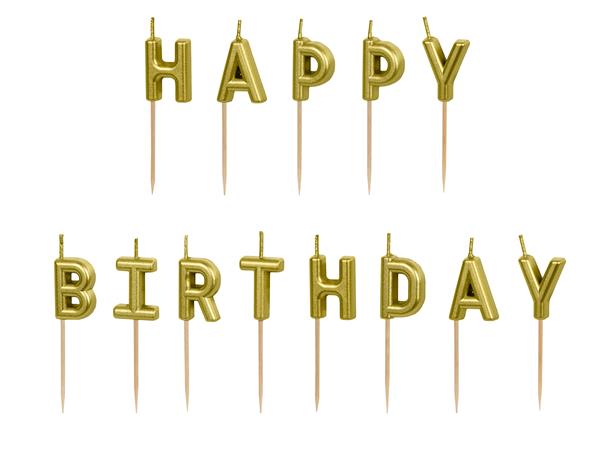 Grote foto happy birthday kaarsen goud verzamelen overige verzamelingen