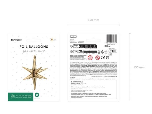 Grote foto folieballon 3d ster 50cm goud verzamelen overige verzamelingen