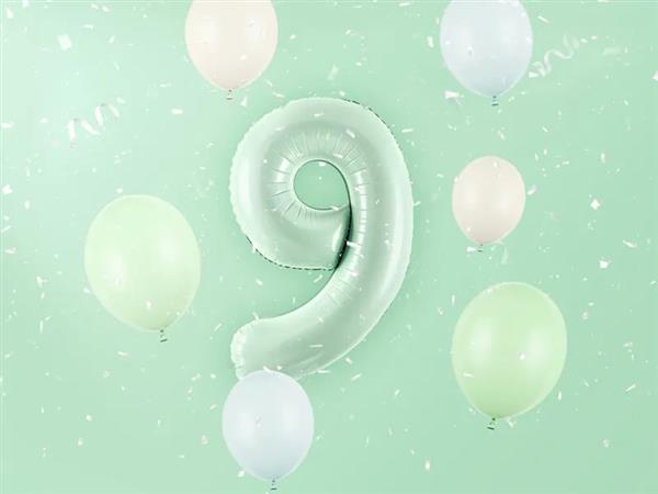 Grote foto cijferballon 9 jaar groen verzamelen overige verzamelingen