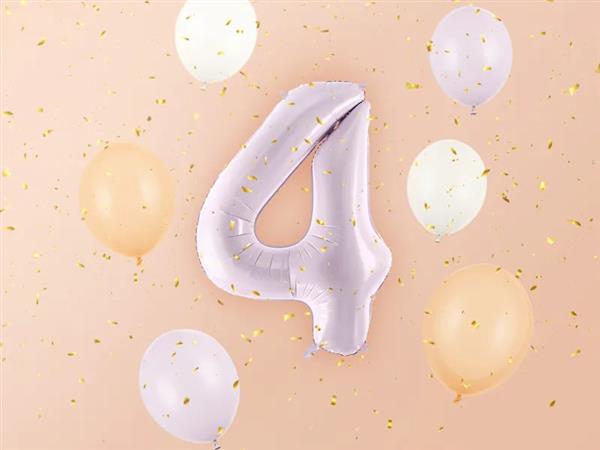 Grote foto cijfer ballon 4 jaar paars 72cm verzamelen overige verzamelingen