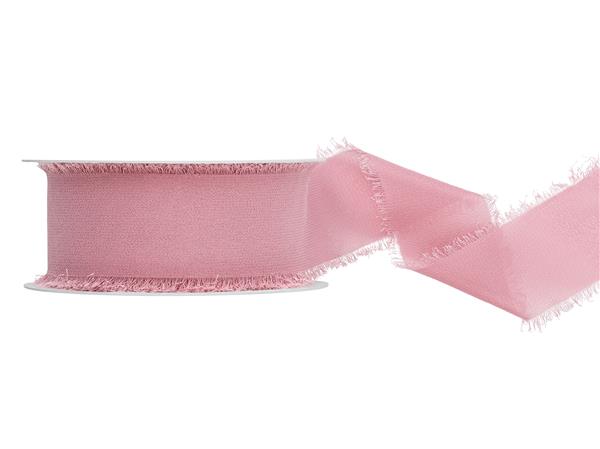 Grote foto chiffon lint dark dusty roze 40mm 10m verzamelen overige verzamelingen